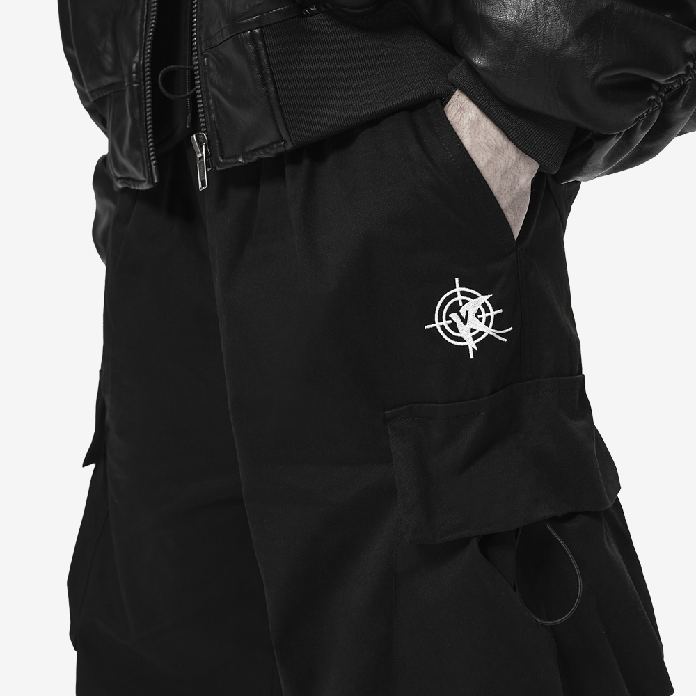BLACK FLOW Pants, Black/White#113012