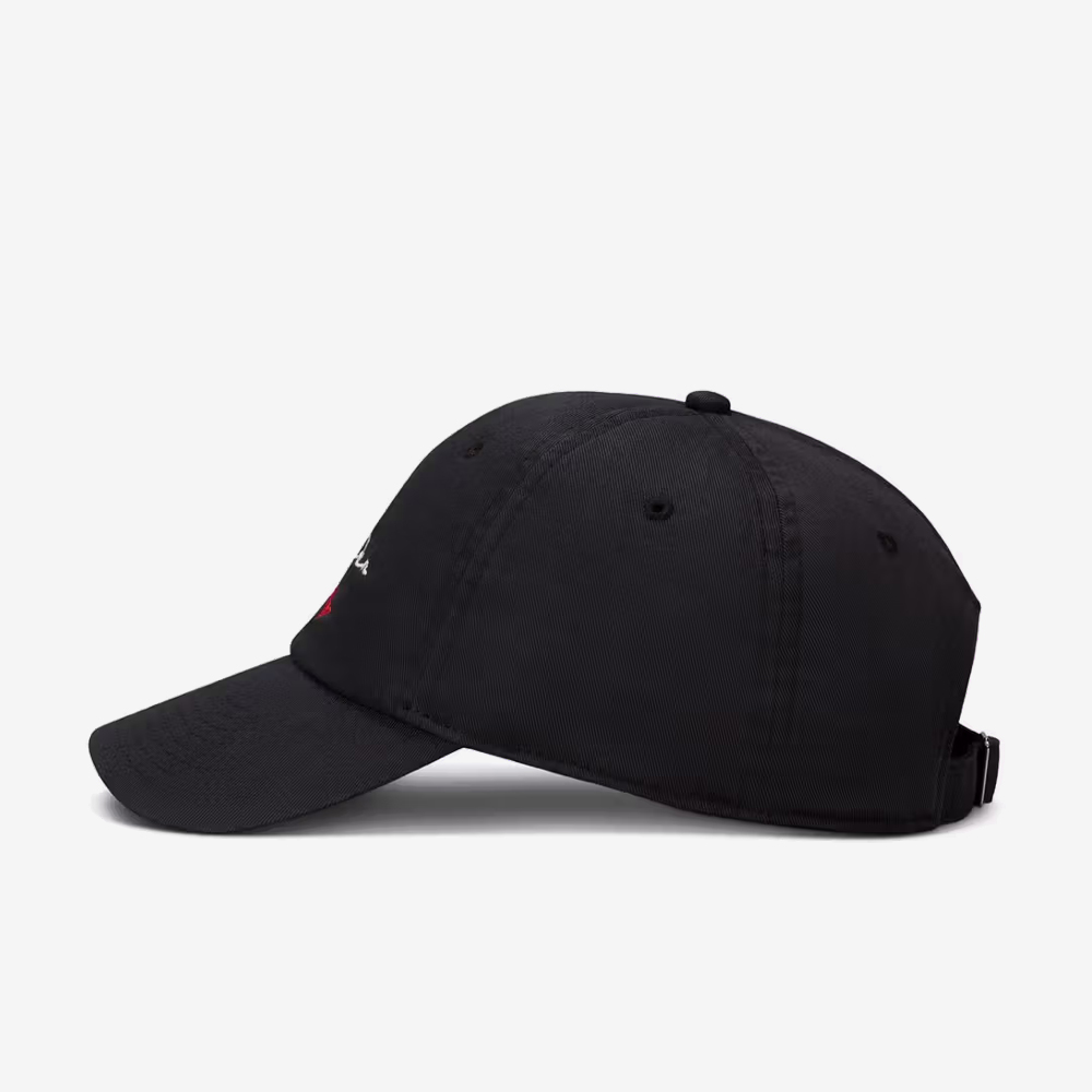 Club Cap Unstructured Adjustable Hat, Black/White/University Red#111689