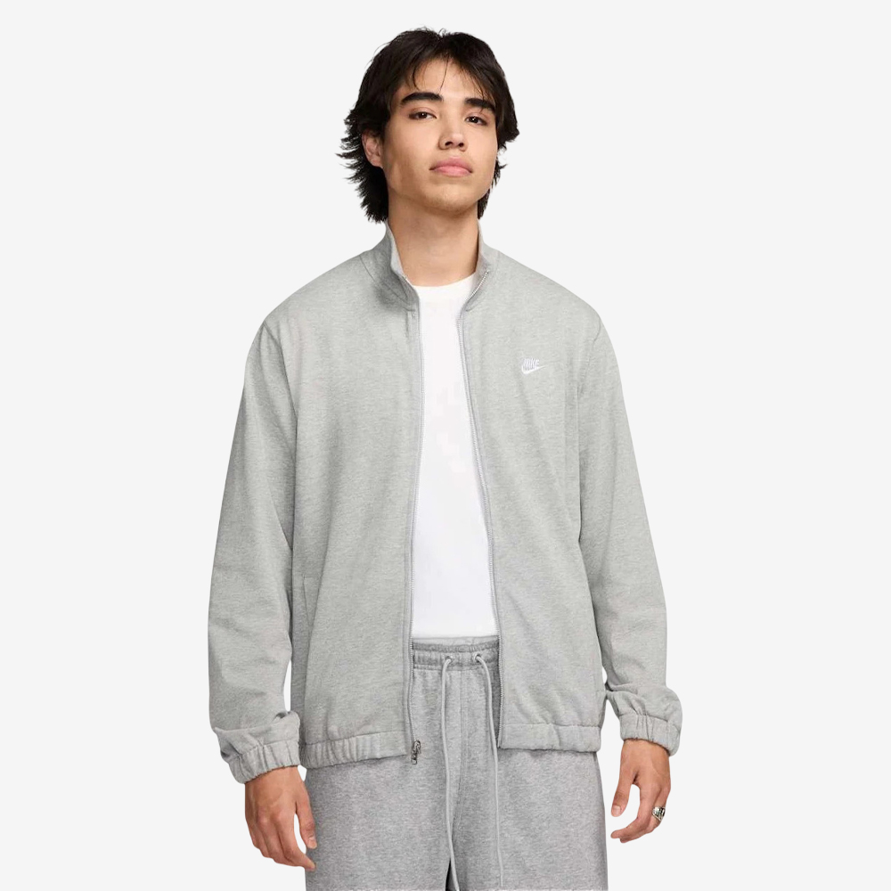 Club Knit Jacket, Dark Grey Heather/Light Smoke Grey/White#111013