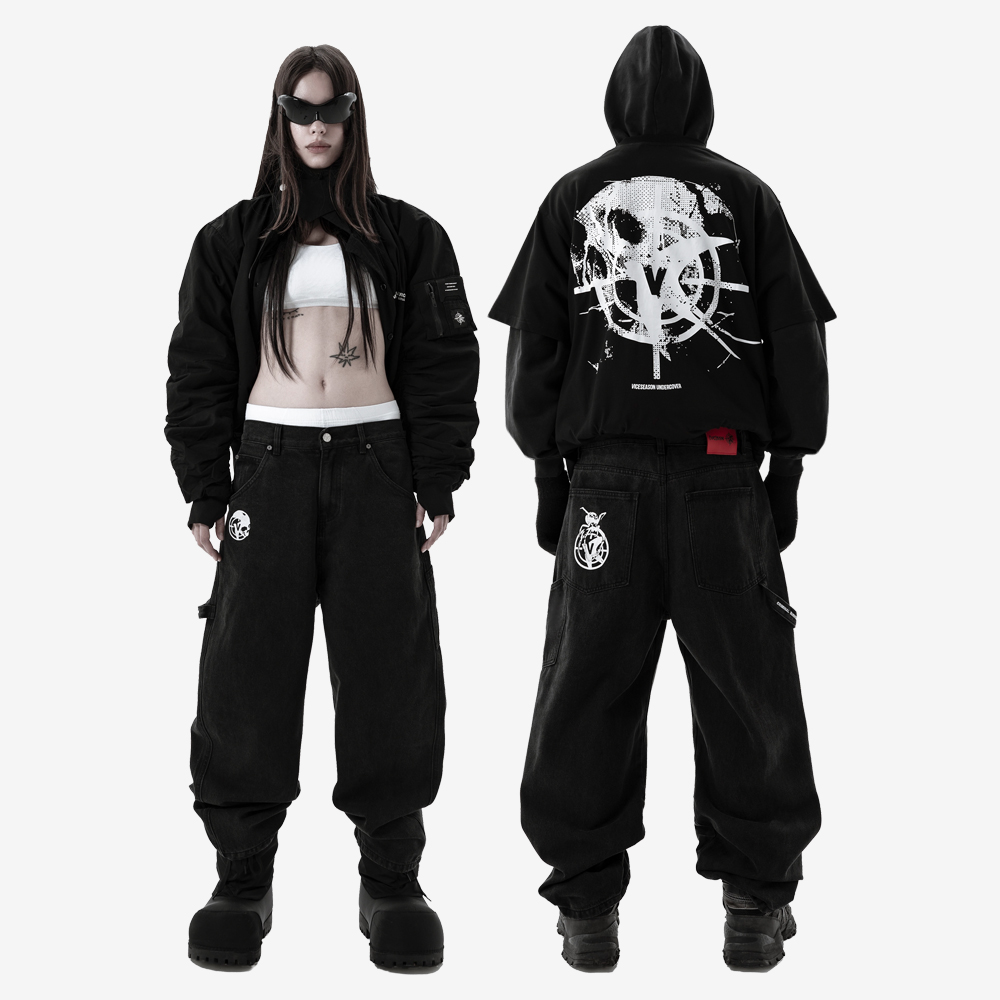 BONES Jeans, Black/White/Red