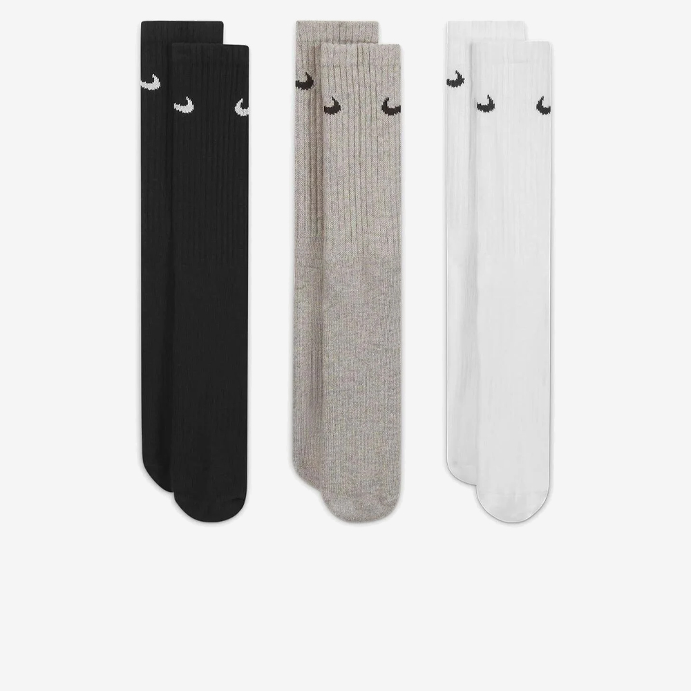 Cushion Crew Training Socks 3Pr, Multi-Colour