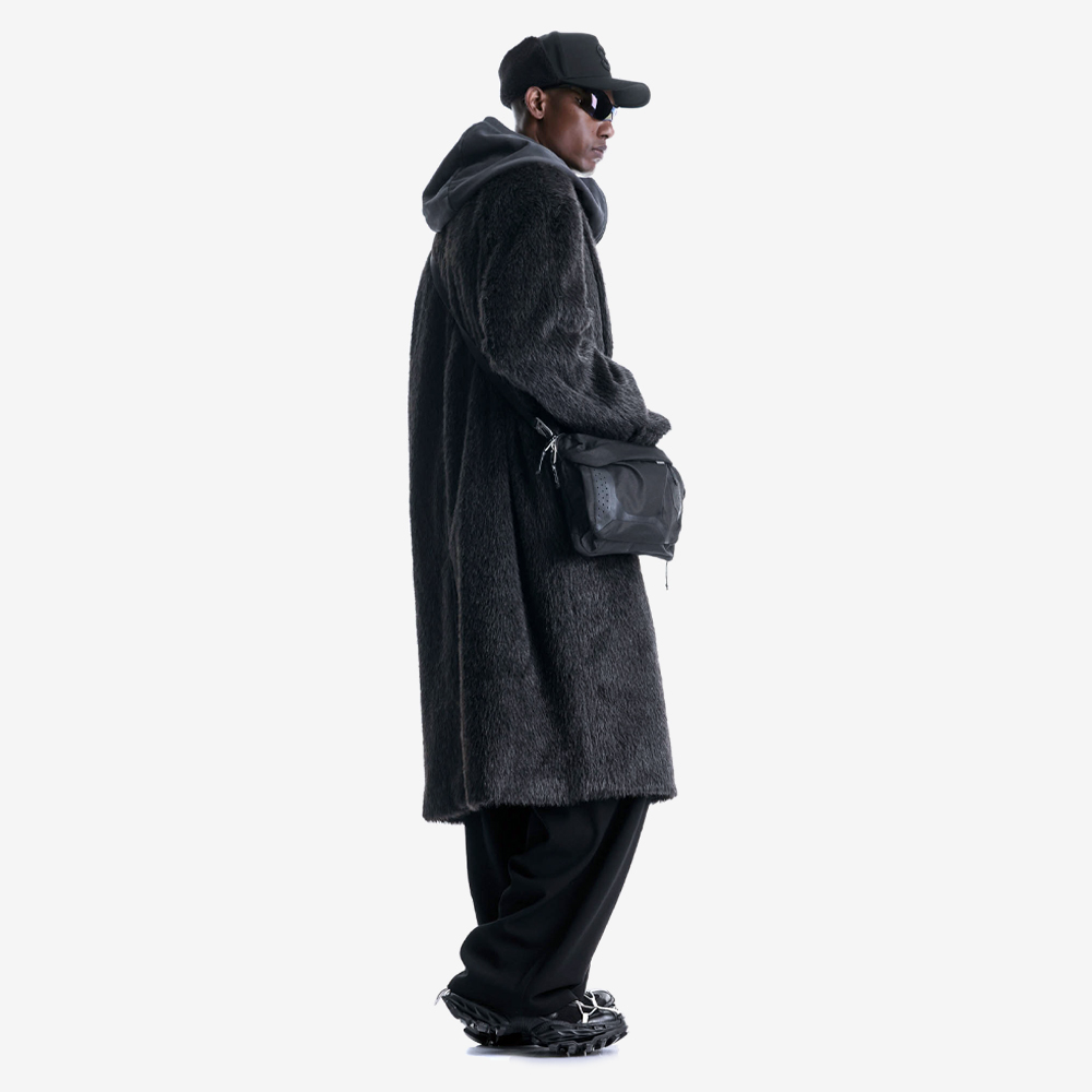 MAGNA Textured Coat, Black#115646