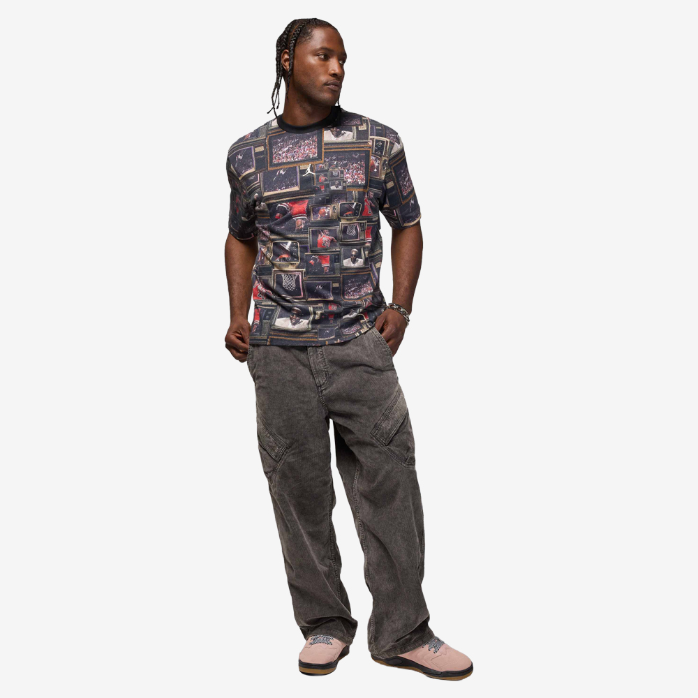 Brooklyn TV Printed T-Shirt, Black/Sail#115257