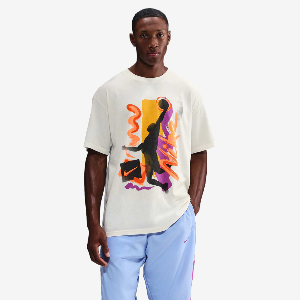 Colorful Basketball T-Shirt, Coconut Milk