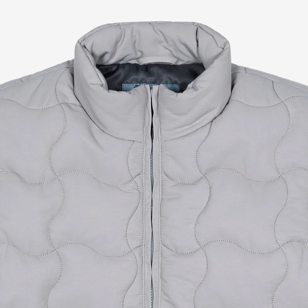 Quilted Vest, Grey#115838