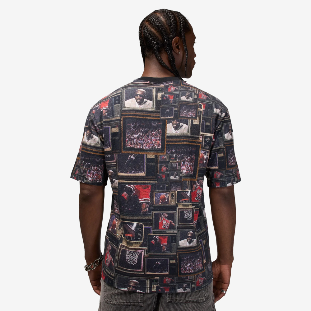 Brooklyn TV Printed T-Shirt, Black/Sail