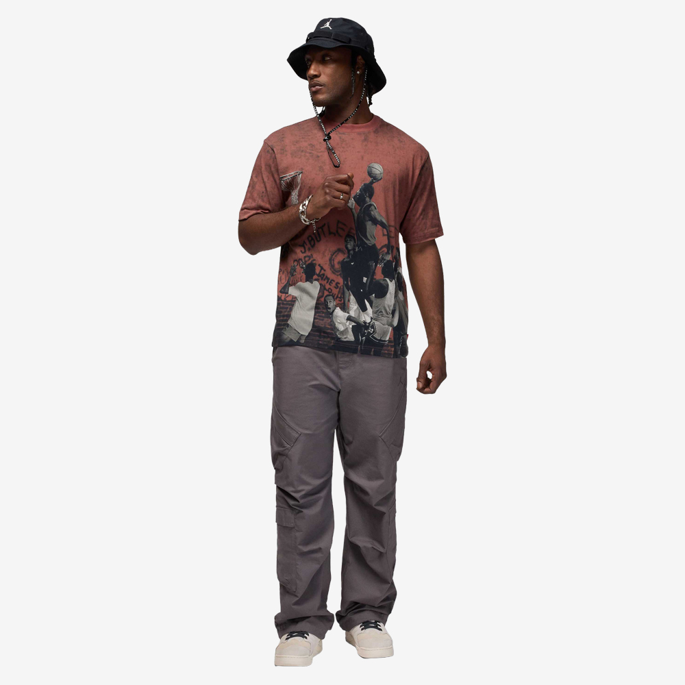 AJ 85 Playground Dunk Graphic T-Shirt, Wings Jordan Red/Black#113951