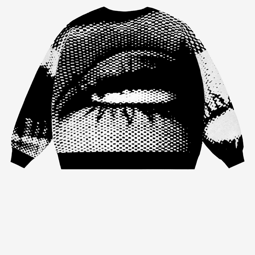 Eyes Of Destruction Jumper, Black/White