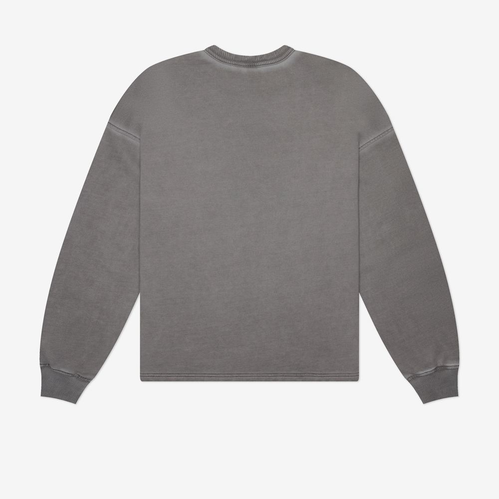 Washed Tag Logo Sweatshirt, Grey#104619