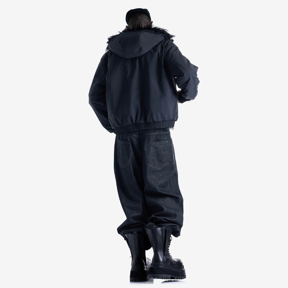 VOID Two‑Sided Bomber Jacket, Black#115686