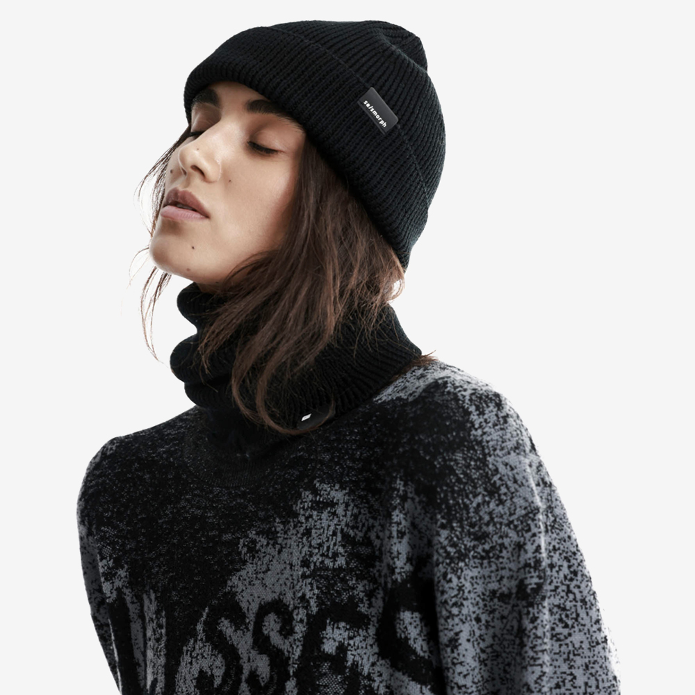 Wool Beanie, Black/Black/Black#115720