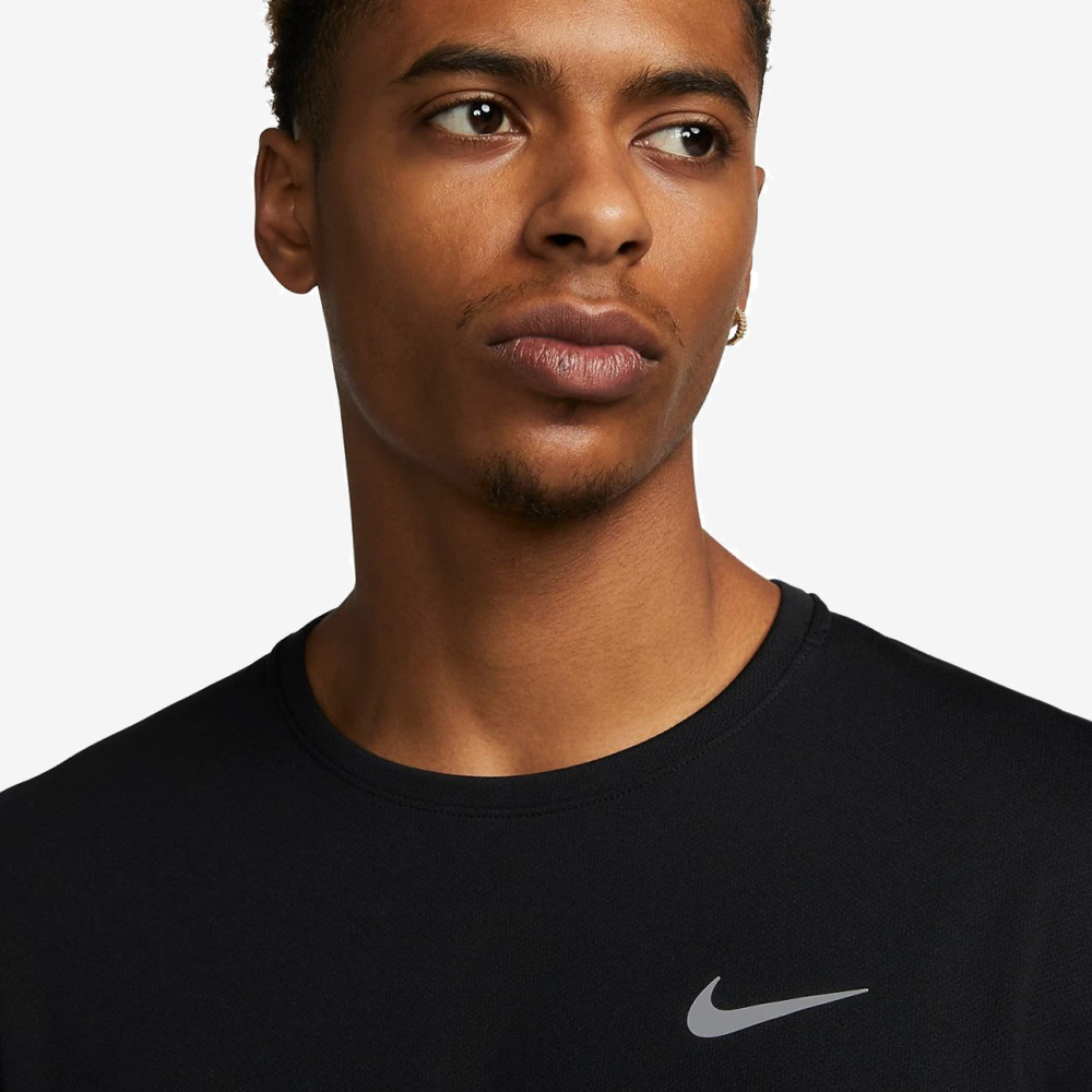 Miler Dri-FIT UV Long-Sleeve Running Top, Black