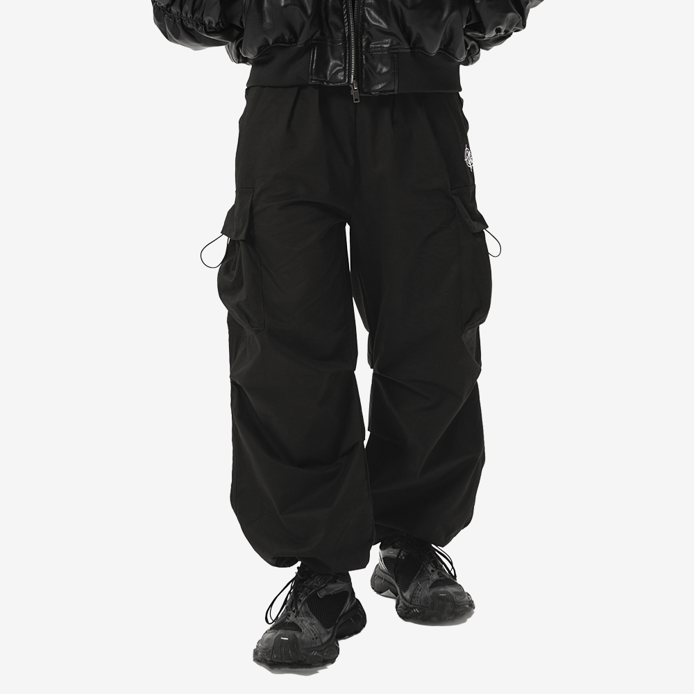 BLACK FLOW Pants, Black/White#113009