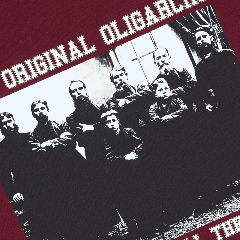 "THE ORIGINAL OLIGARCHS" T-Shirt, Burgundy#113236