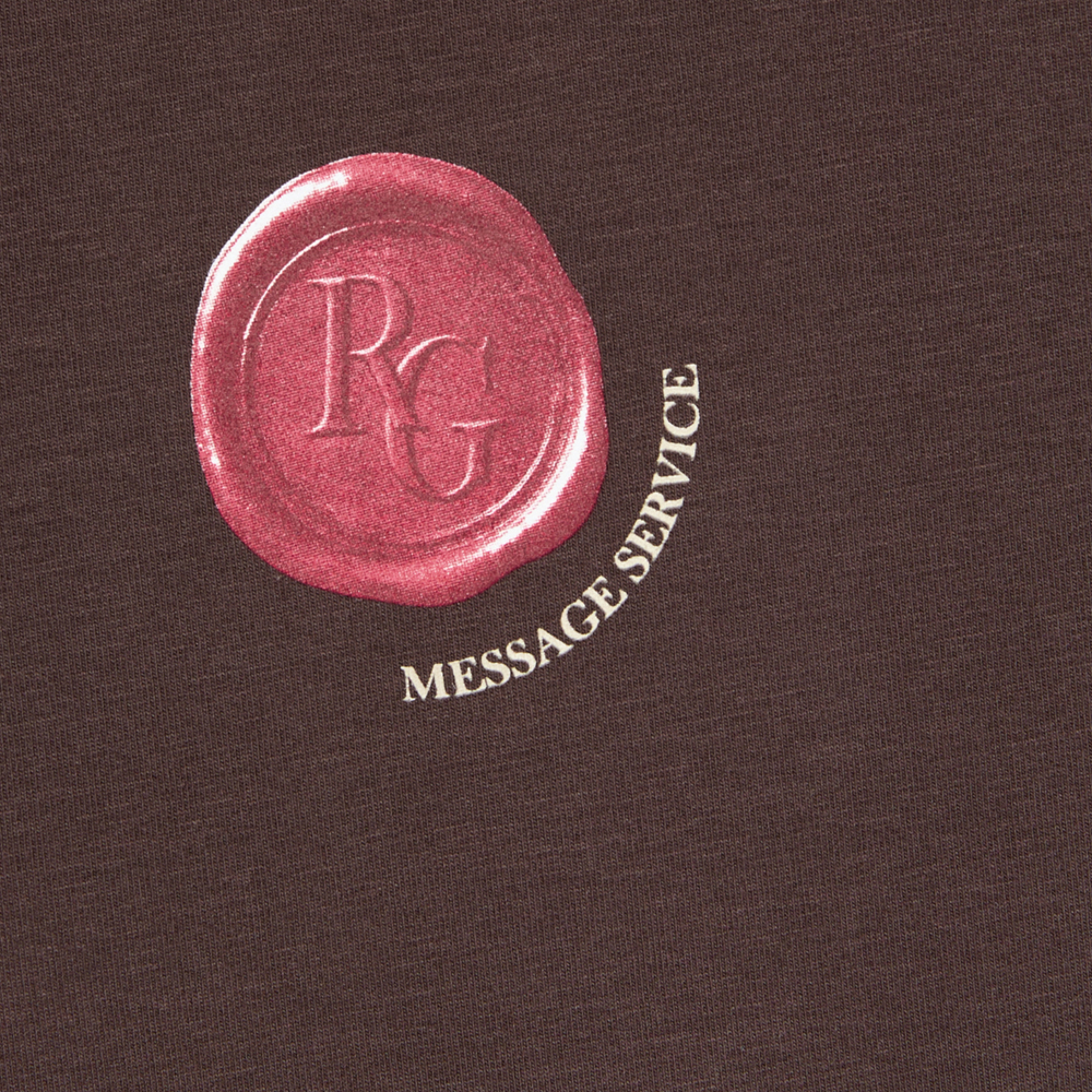 Message Service T-Shirt, Brown#113250