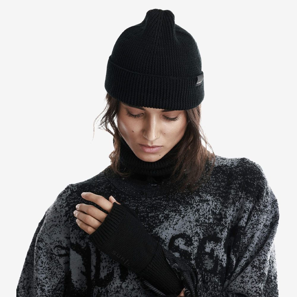 Wool Beanie, Black/Black/Black#115719