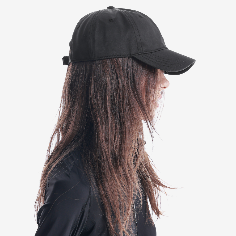 6-Panel Minimalist Cap, Black/Black#111908