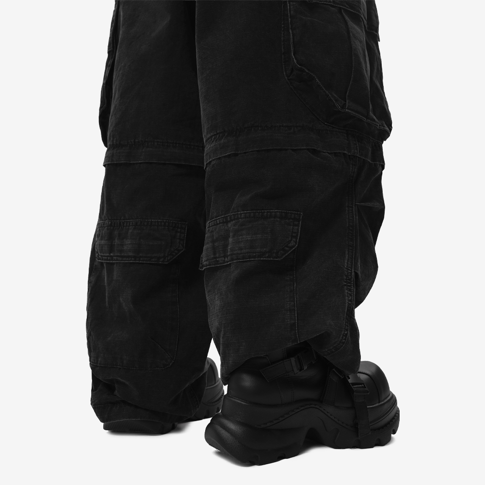 BLACK OPS Cargo Jeans, Black/White#113007
