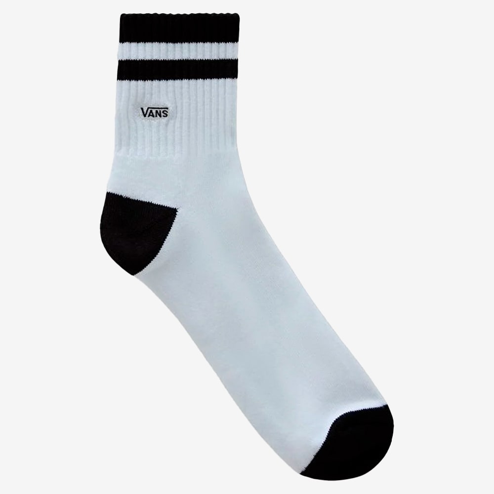 Half Crew Socks, White/Black#101280