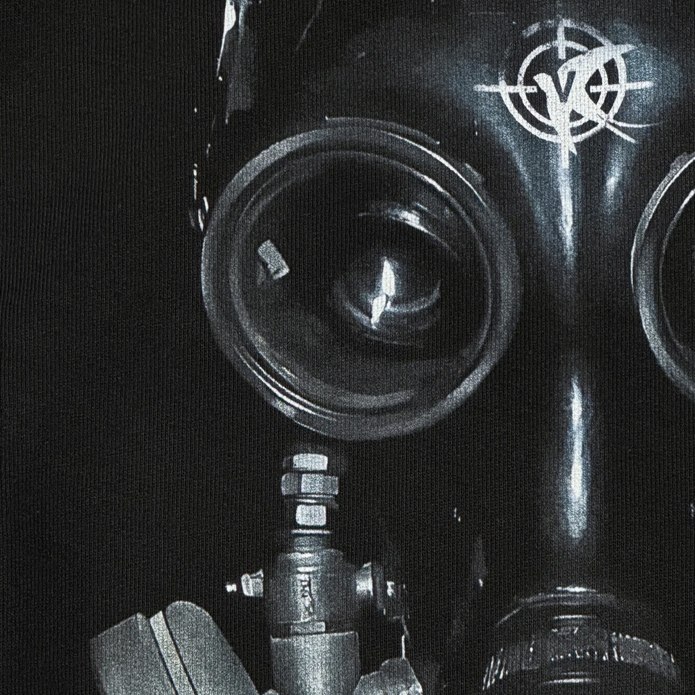 GASMASK Hoodie, Black/Grey#113030