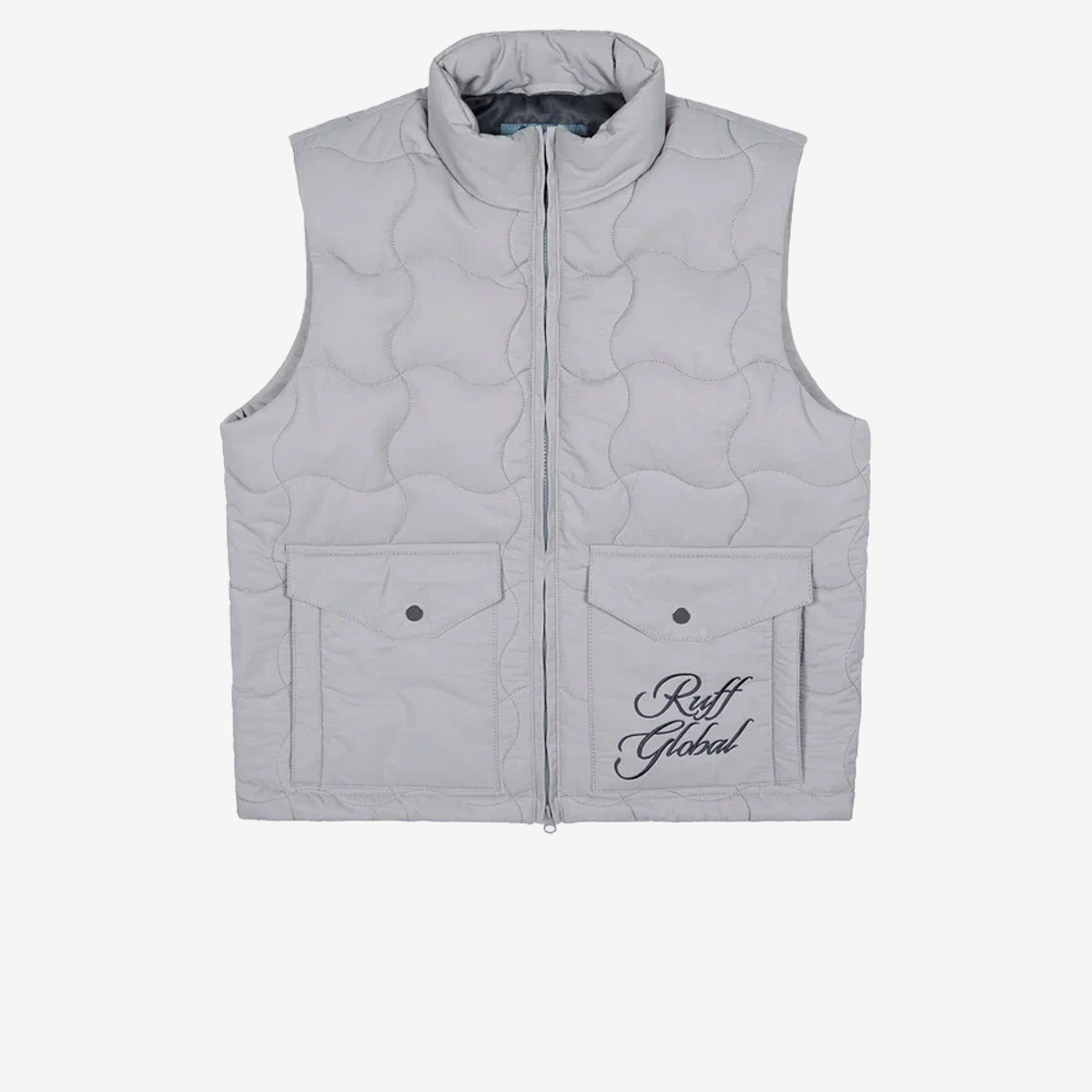 Quilted Vest, Grey#115836