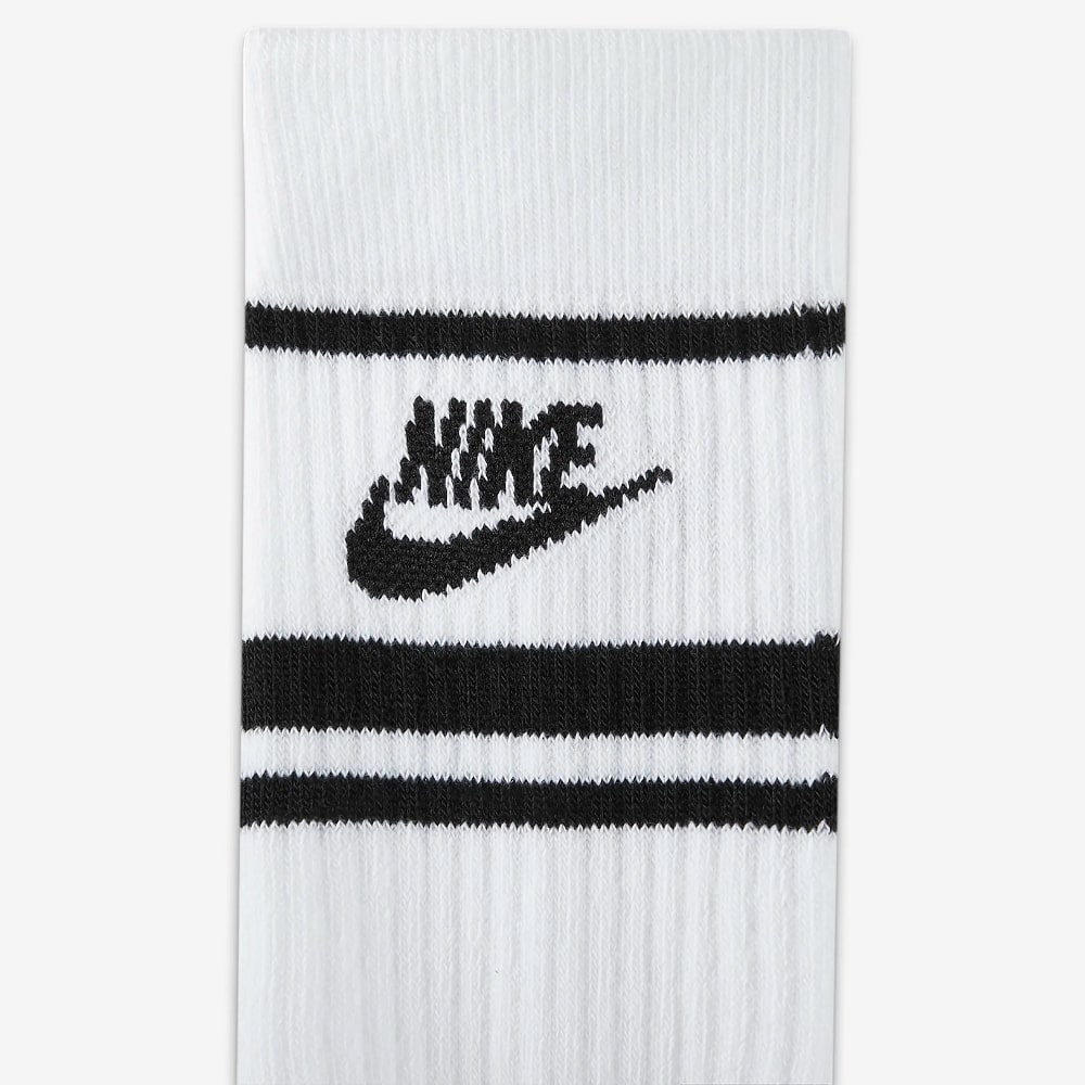 NSW Everyday Essential Crew Socks 3Pr, White/Black/Black#79870
