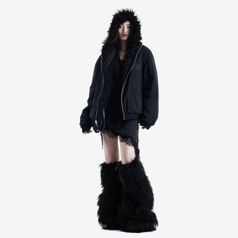 VOID Two‑Sided Bomber Jacket, Black#115688