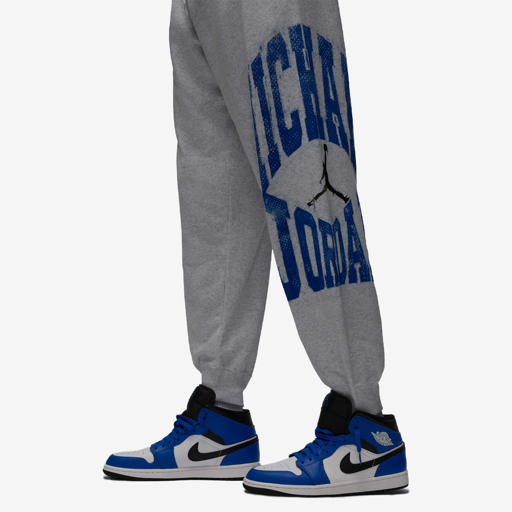 Brooklyn Collegiate Fleece Pants, Birch Heather/Black#112178