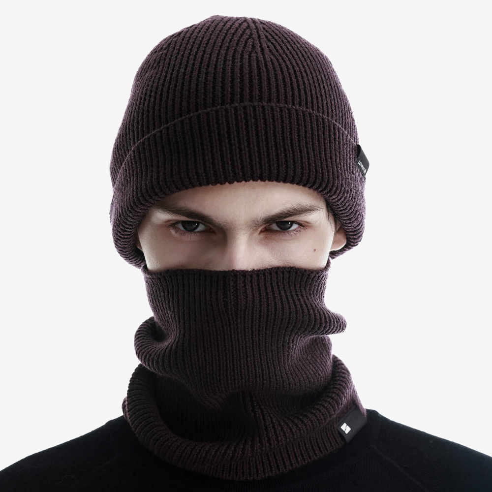 Wool Beanie, Ash/Fig#115726