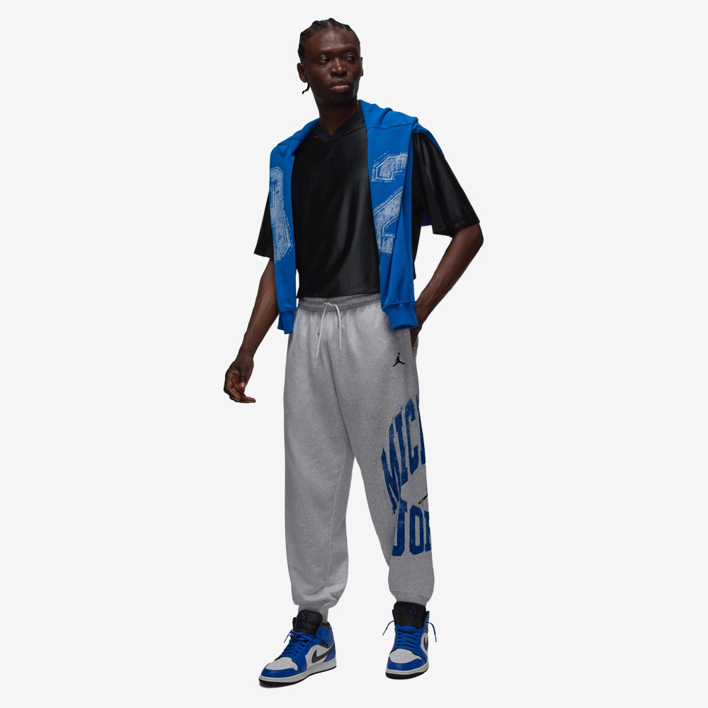 Brooklyn Collegiate Fleece Pants, Birch Heather/Black#112179