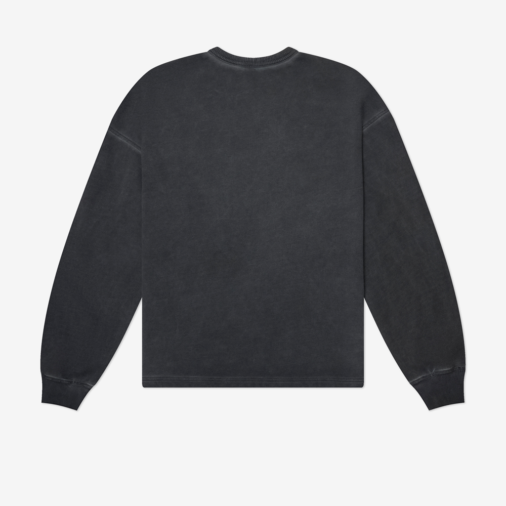 Washed Tag Logo Sweatshirt, Black#104637
