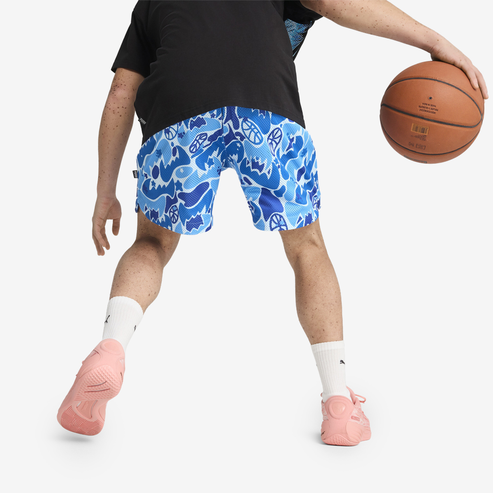 Jaws Camo AOP Reversible Shorts, Camo Blue#111092