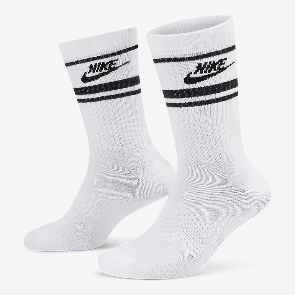 NSW Everyday Essential Crew Socks 3Pr, White/Black/Black#79867