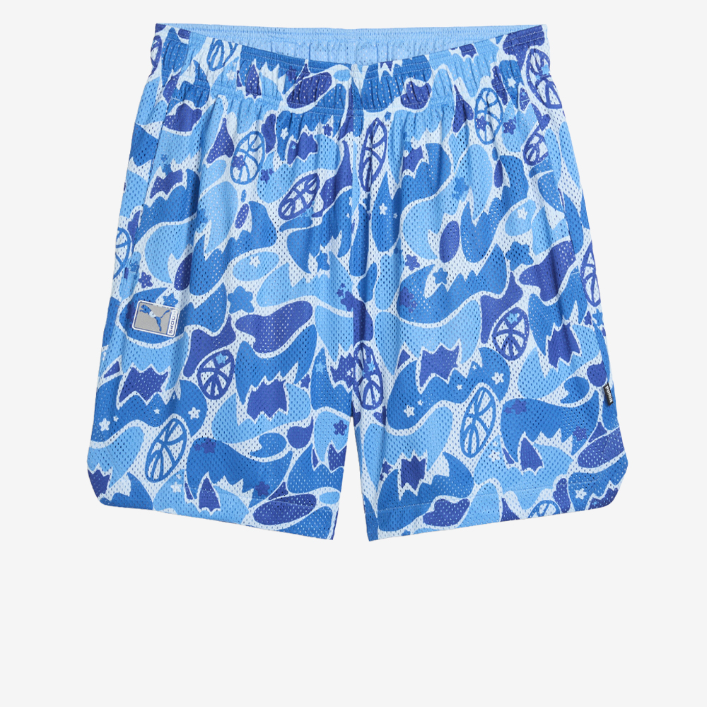 Jaws Camo AOP Reversible Shorts, Camo Blue#111094
