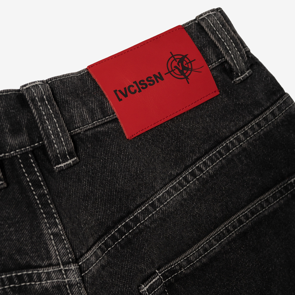 24/7 RULES Jeans, Black/Grey/Red#112997
