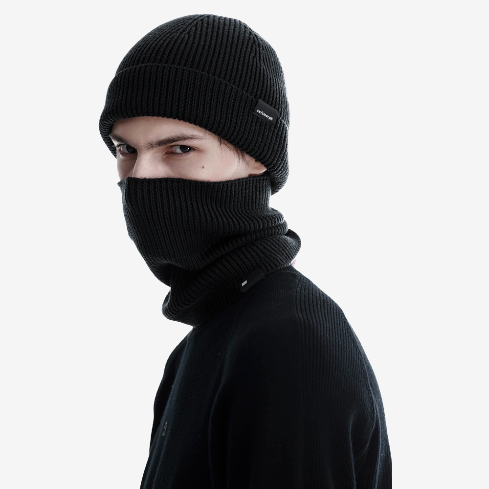 Wool Beanie, Black/Black/Black