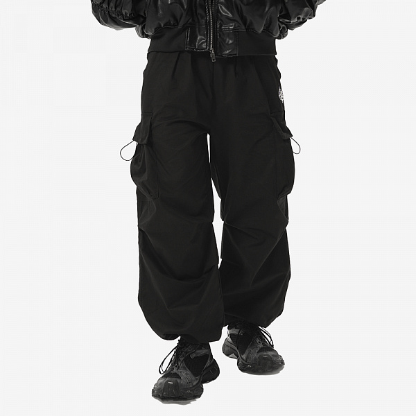 BLACK FLOW Pants, Black/White