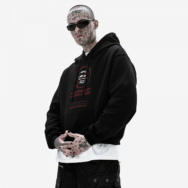 ANTIBITE Hoodie, Black/Red