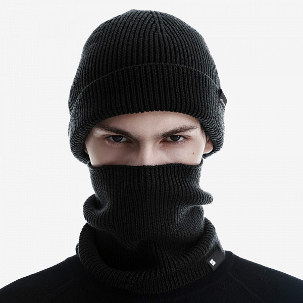 Wool Beanie, Black/Black/Black