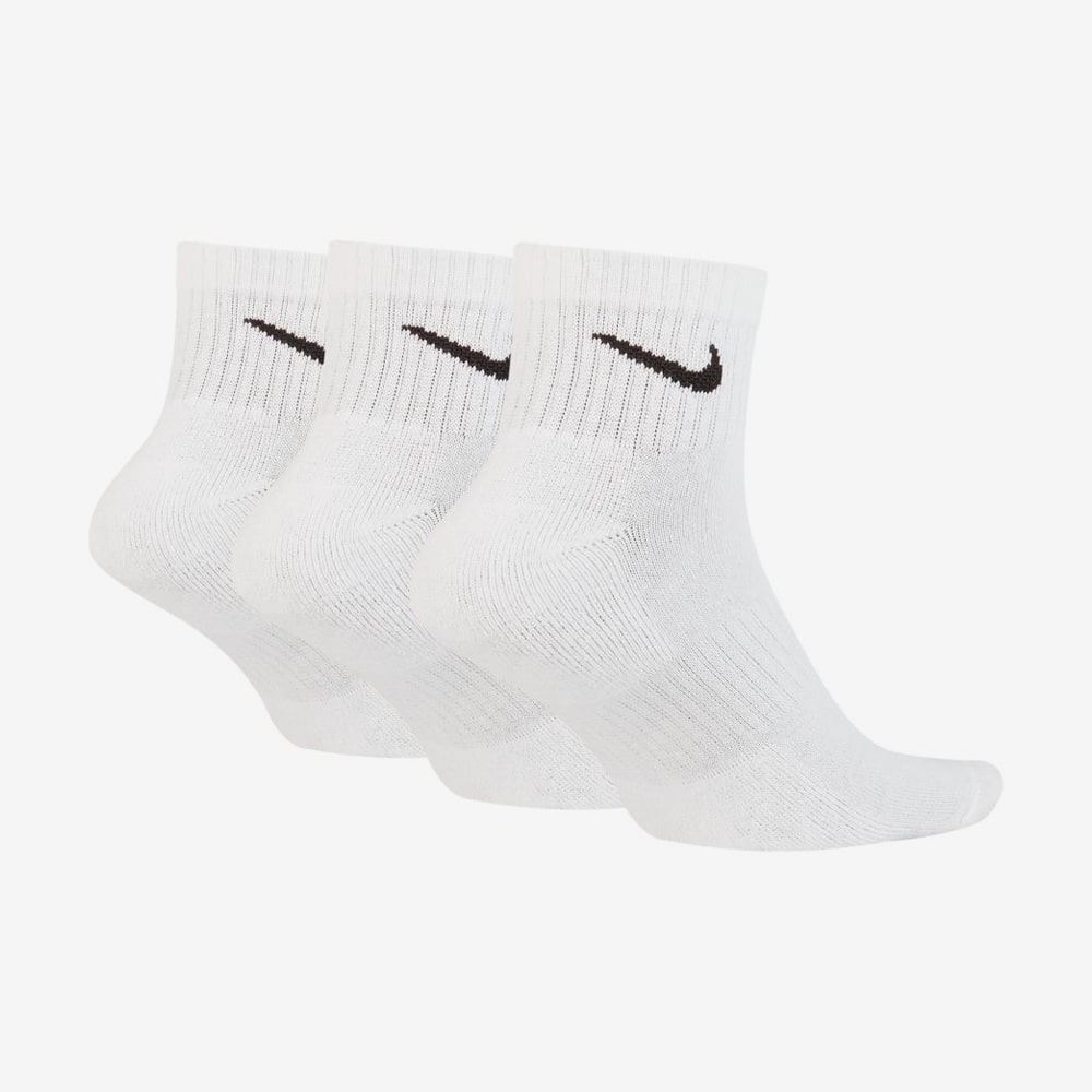 Everyday Cushioned Ankle Socks, White/Black