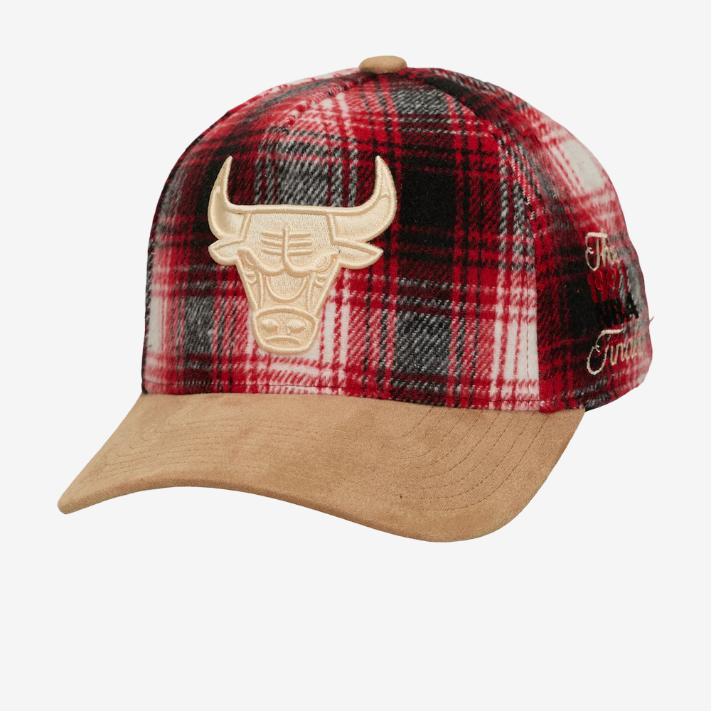 Chicago Bulls NBA Plaid Out Pro Snapback, Red/Brown#111612