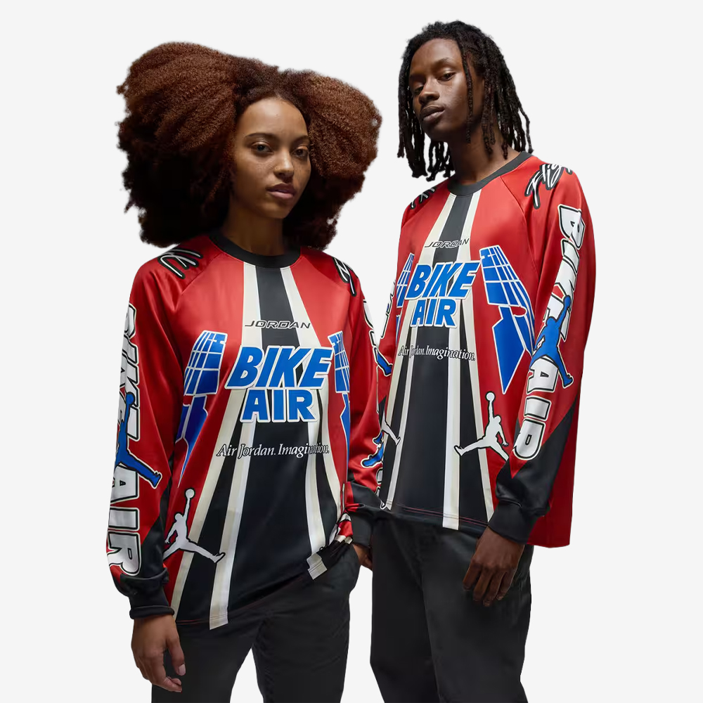 Air Jordan x Nigel Sylvester "Brick by Brick" Bike Jersey, Cinnabar