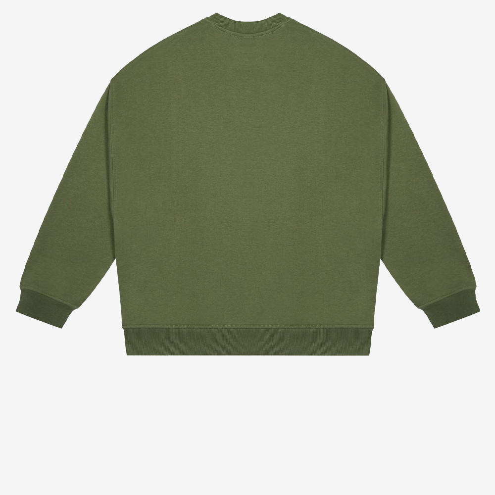 Oversized Sweatshirt, Khaki#109556