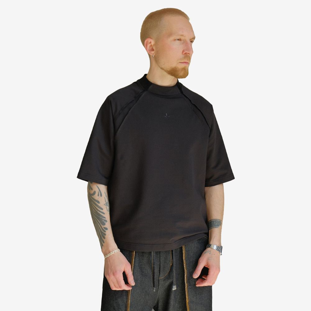 Capsule "in air" Cotton T-Shirt, Black/Black
