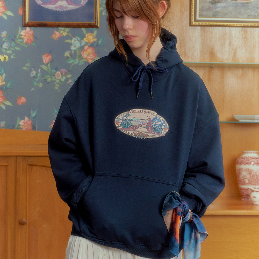 Snail Clash Hoodie, Navy#114971