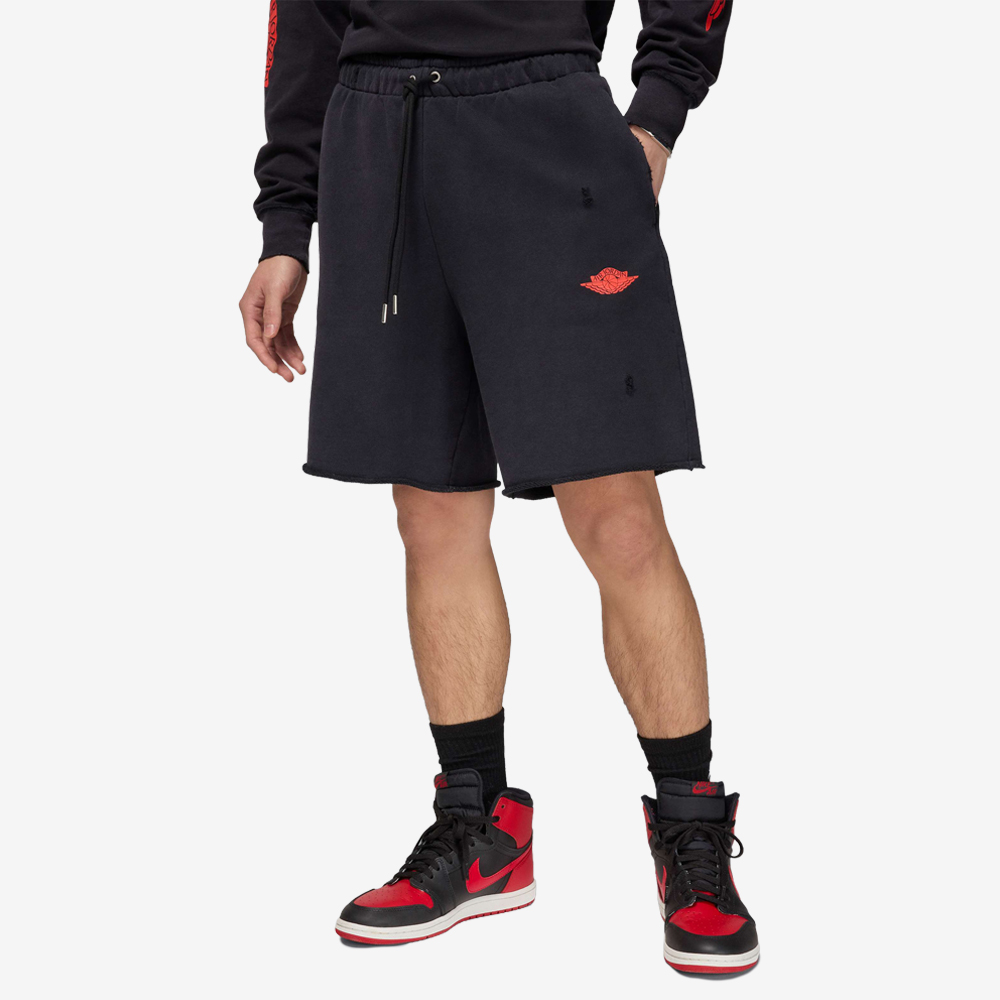 Jordan Rare Air French Terry Shorts, Black/Chile Red#113862