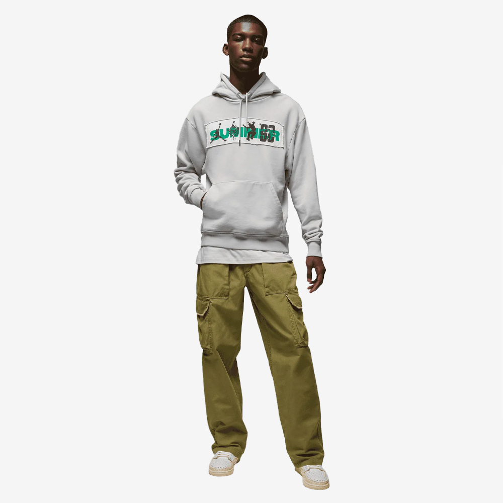 Union x Air Jordan x Bephies Beauty Supply Hoodie, Grey Fog/Photon Dust/Stadium Green#109133