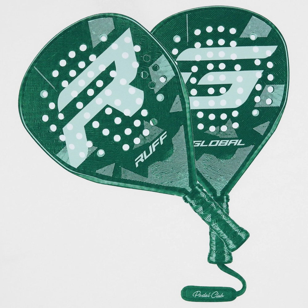 Padel Club T-Shirt, White/Green#114902