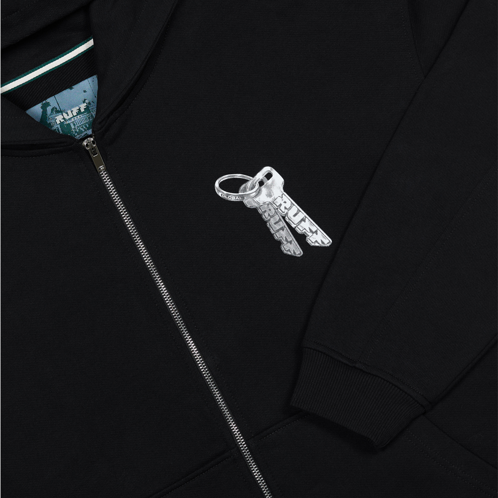 Master-Key Full-Zip Hoodie, Black#112056