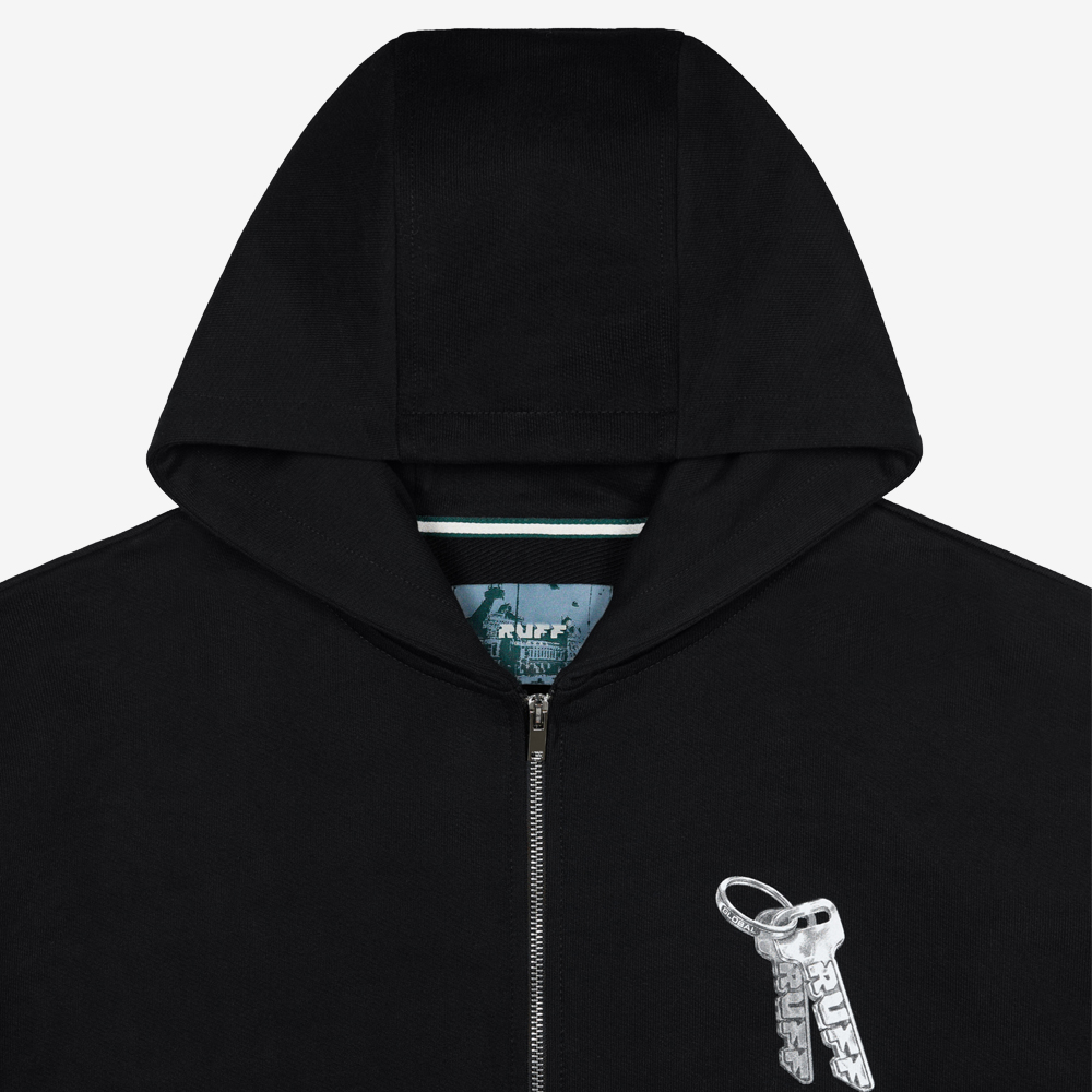 Master-Key Full-Zip Hoodie, Black#112055